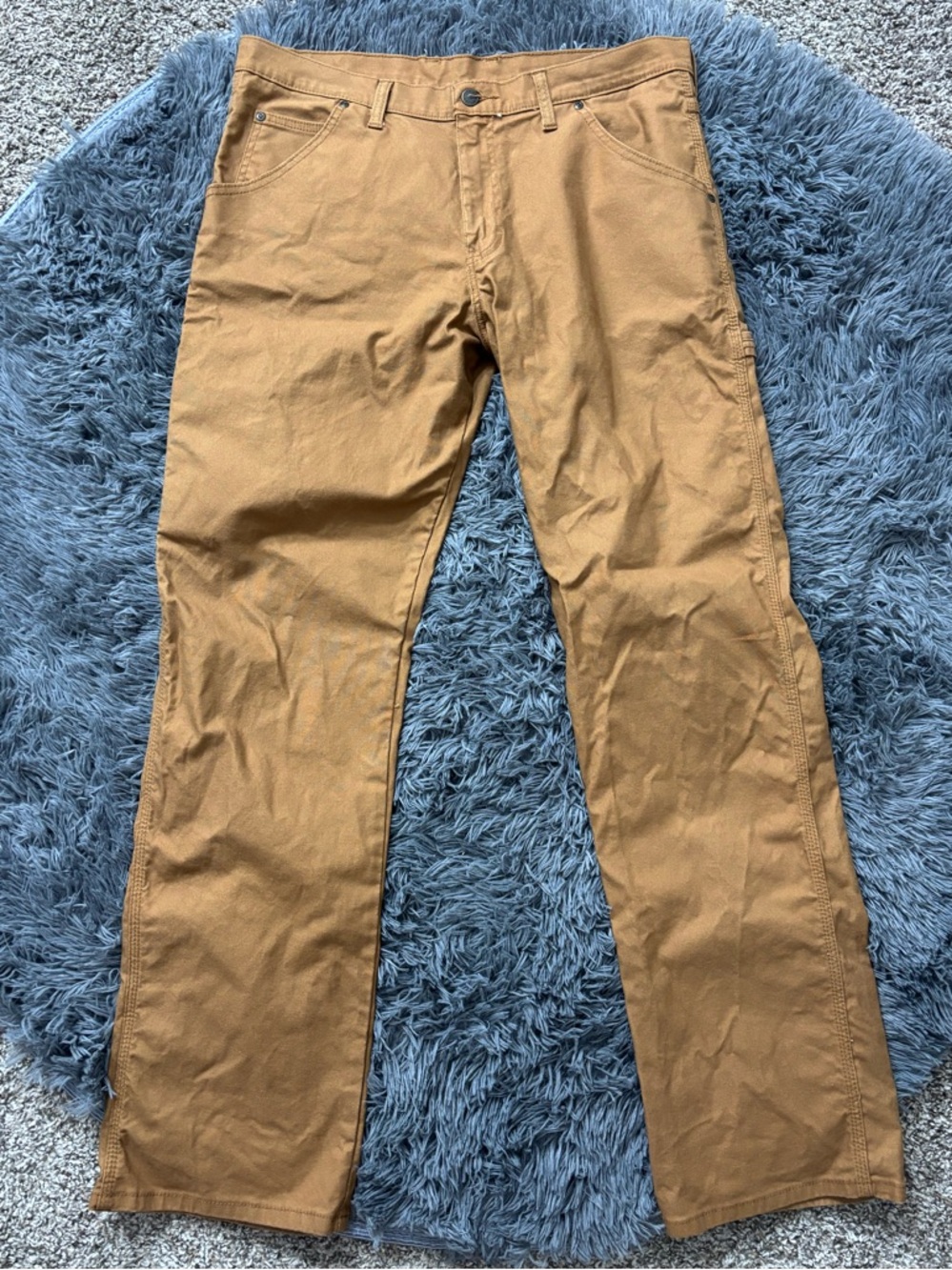 Dickies Tan Carpenter Cargo Workwear Utility Relaxed Fit Pants Men 34X34 LikeNew - Picture 2 of 5